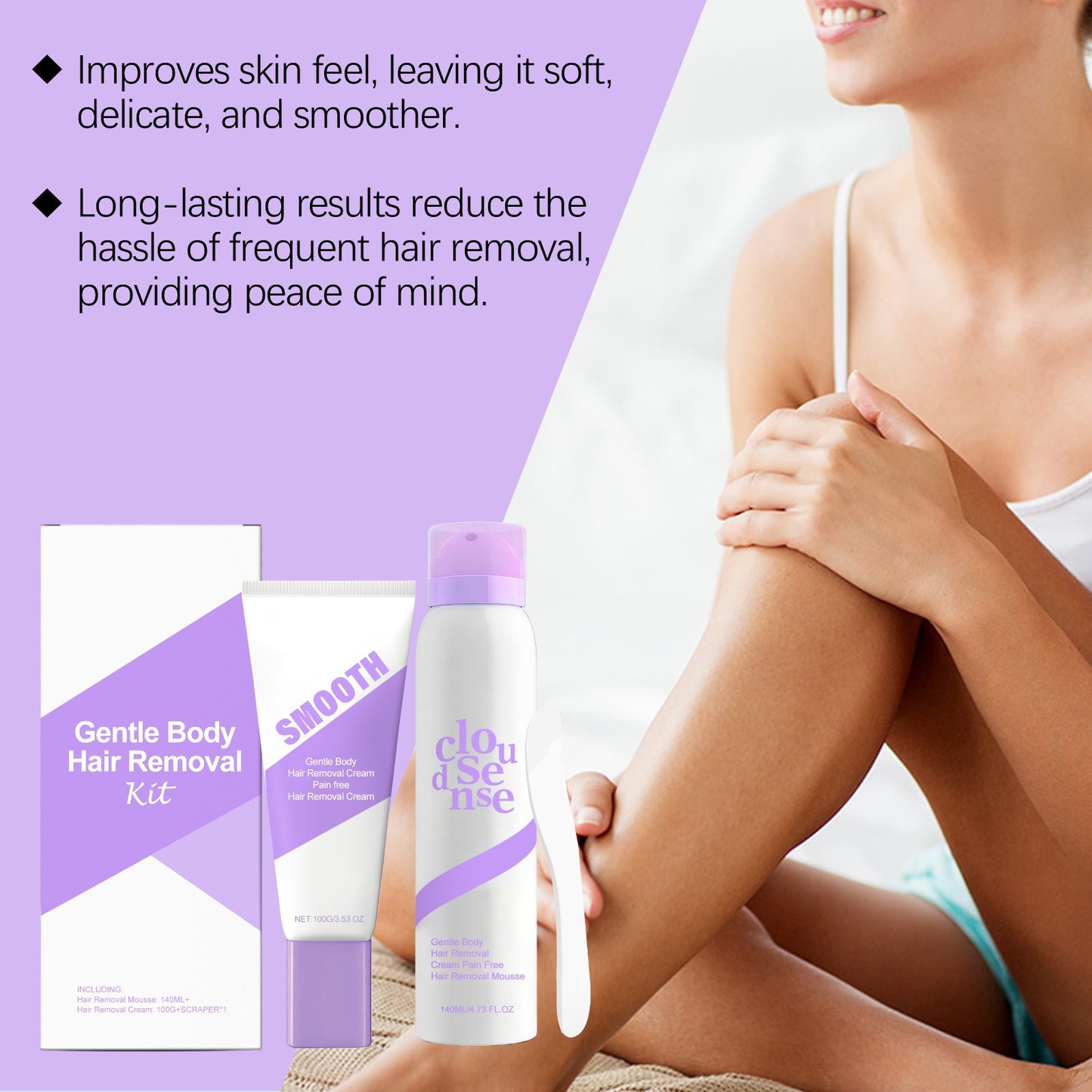 Gentle Hair Removal Cream & Mousse Kit – Smooth Skin